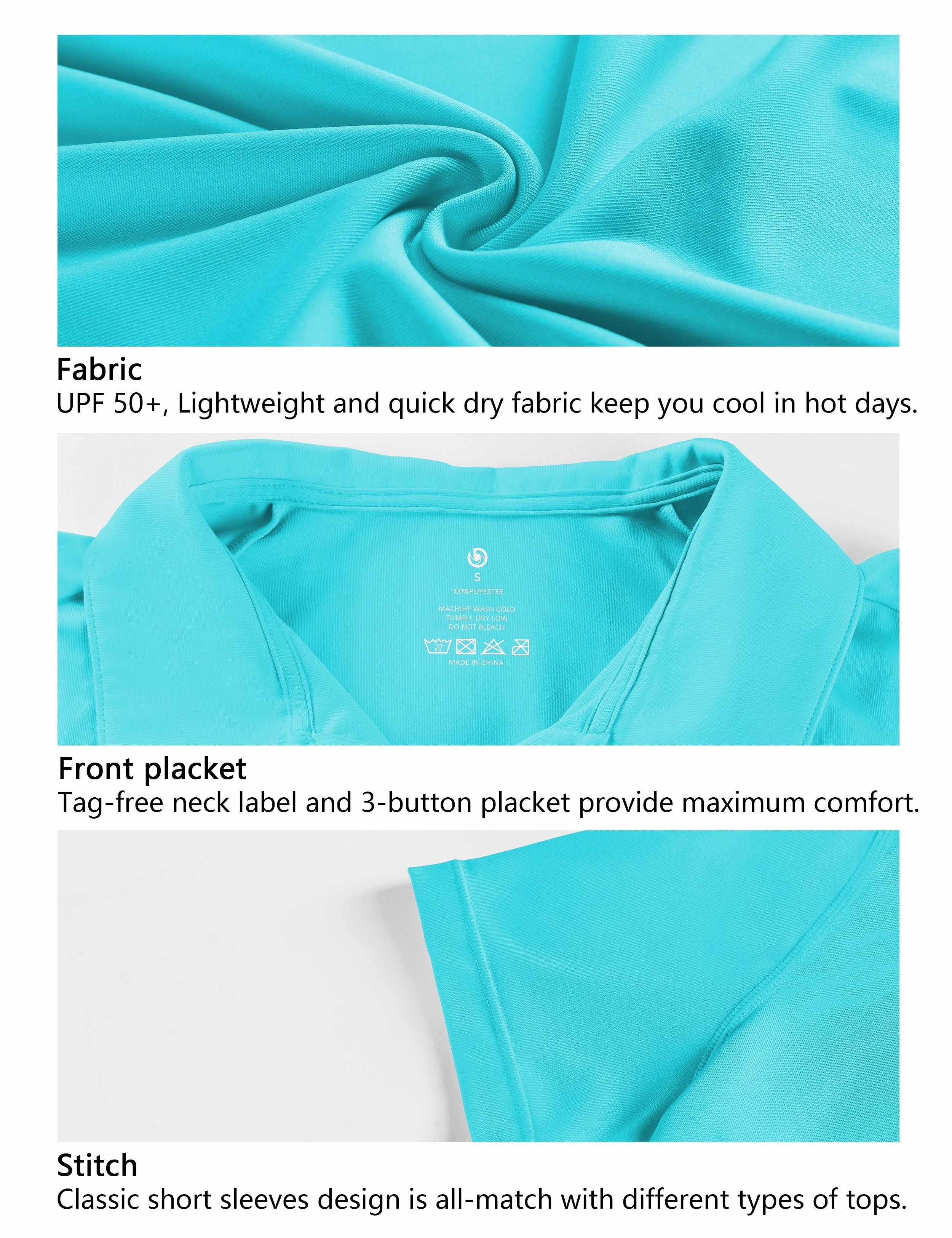 Short Sleeve Slim Fit Polo Shirt blue_Plus Size