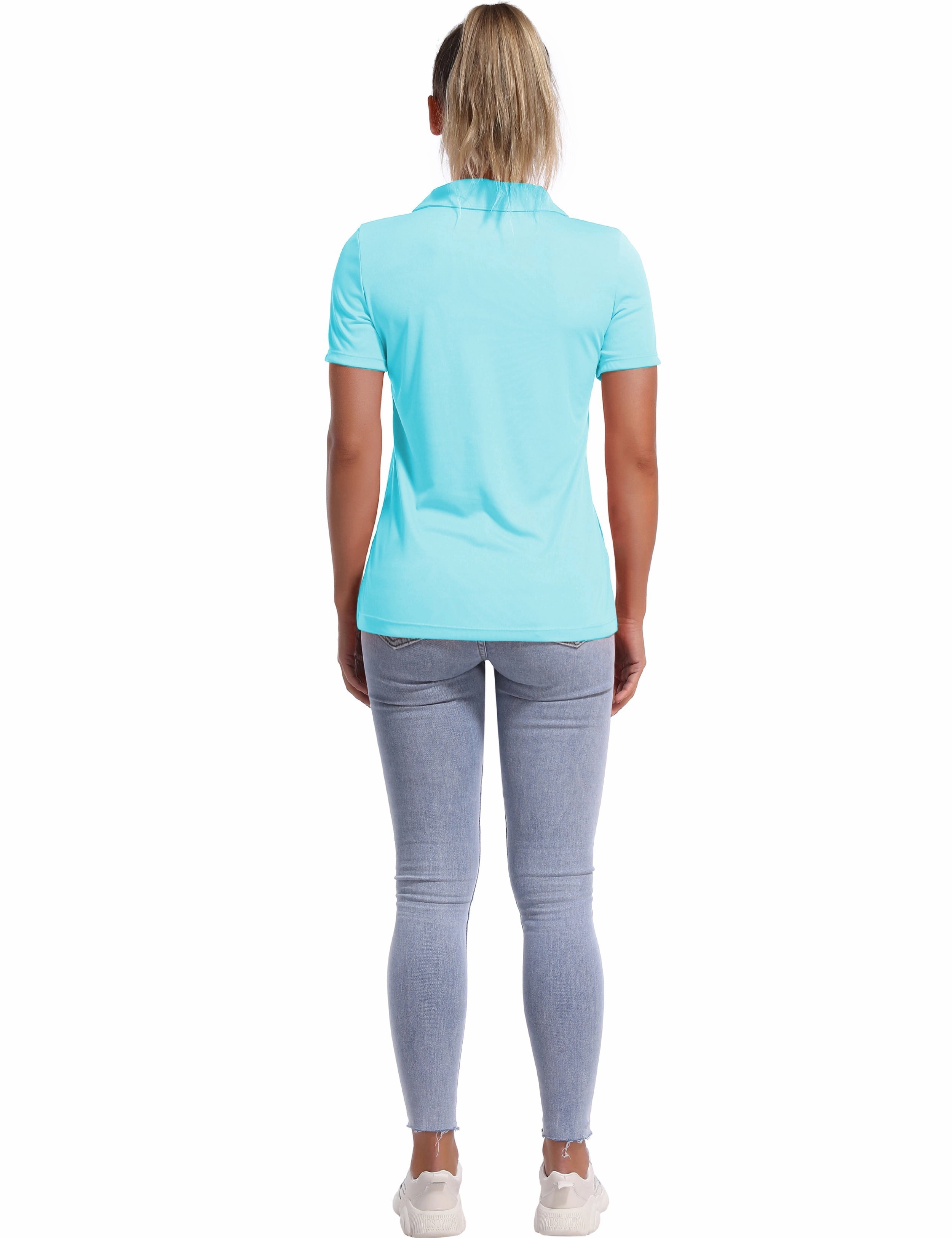 Short Sleeve Slim Fit Polo Shirt blue_Tall Size