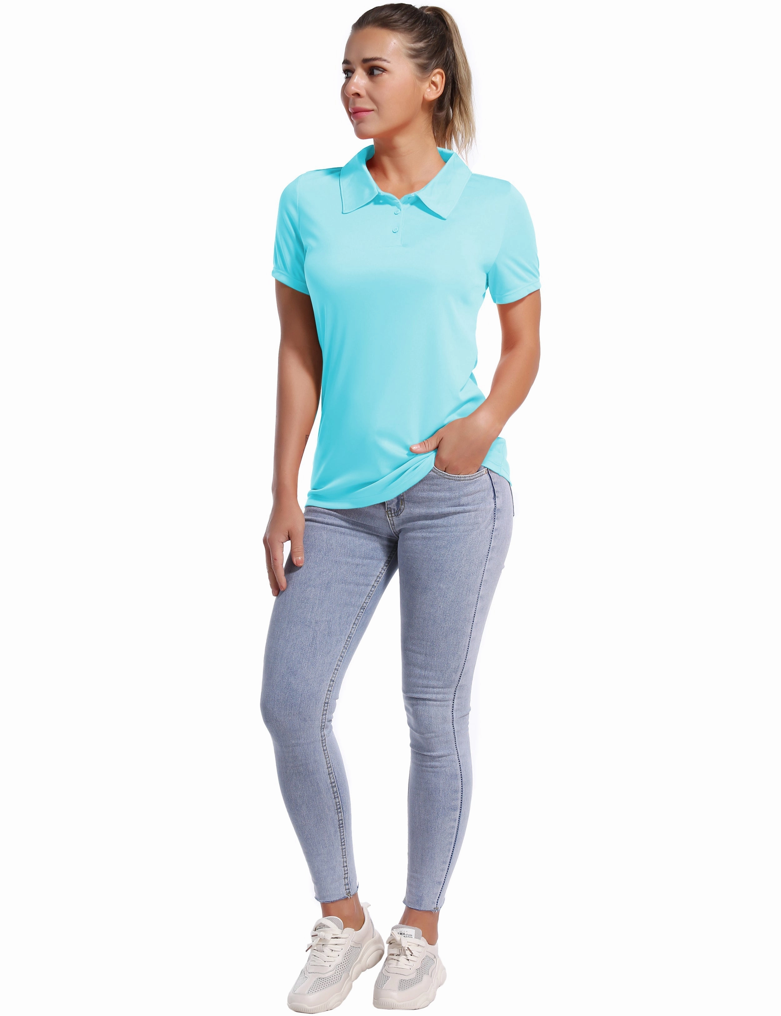 Short Sleeve Slim Fit Polo Shirt blue_Tall Size