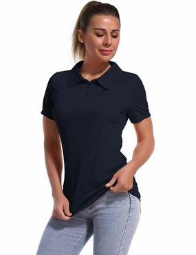 Short Sleeve Slim Fit Polo Shirt darknavy_Pilates
