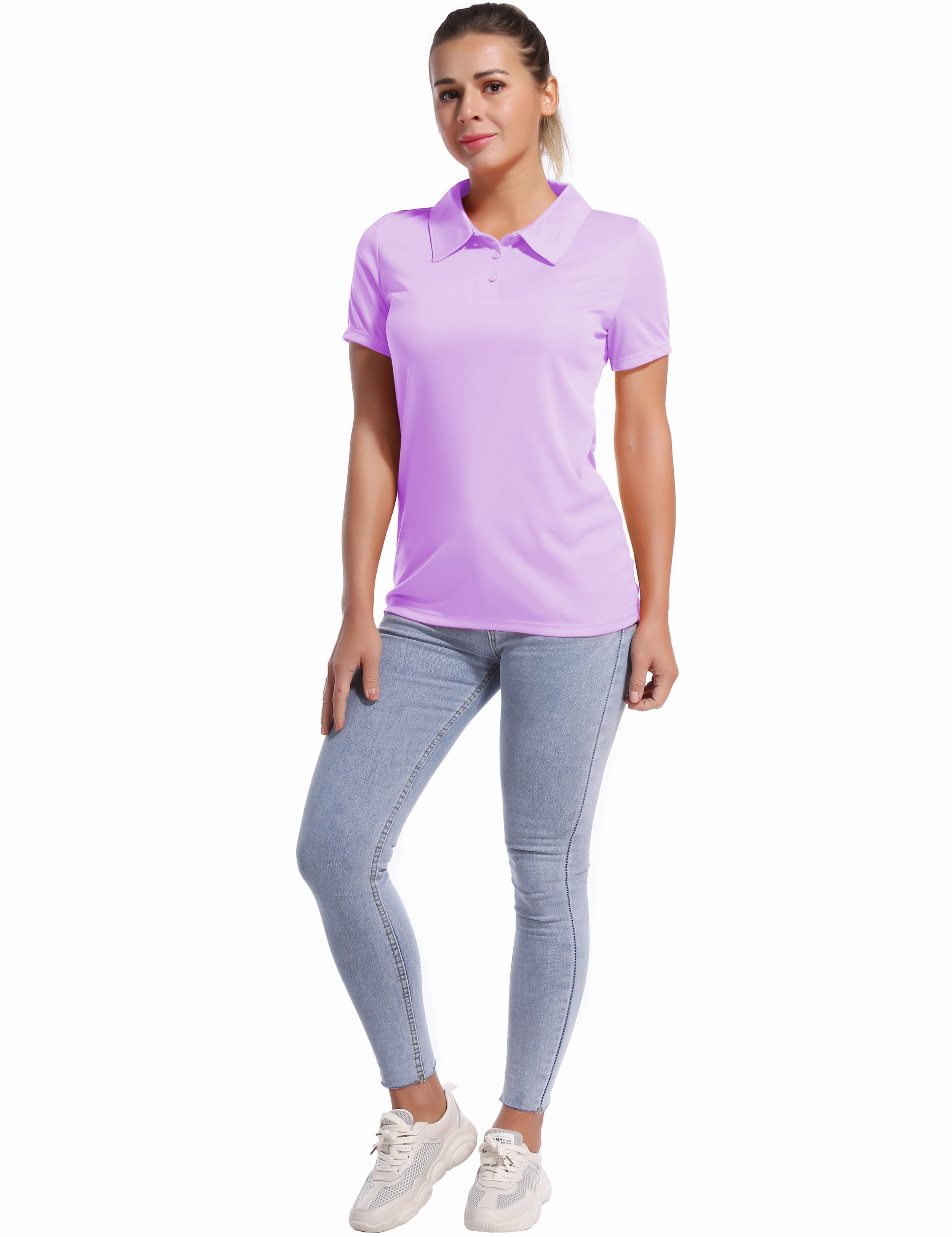 Short Sleeve Slim Fit Polo Shirt purple_Tall Size