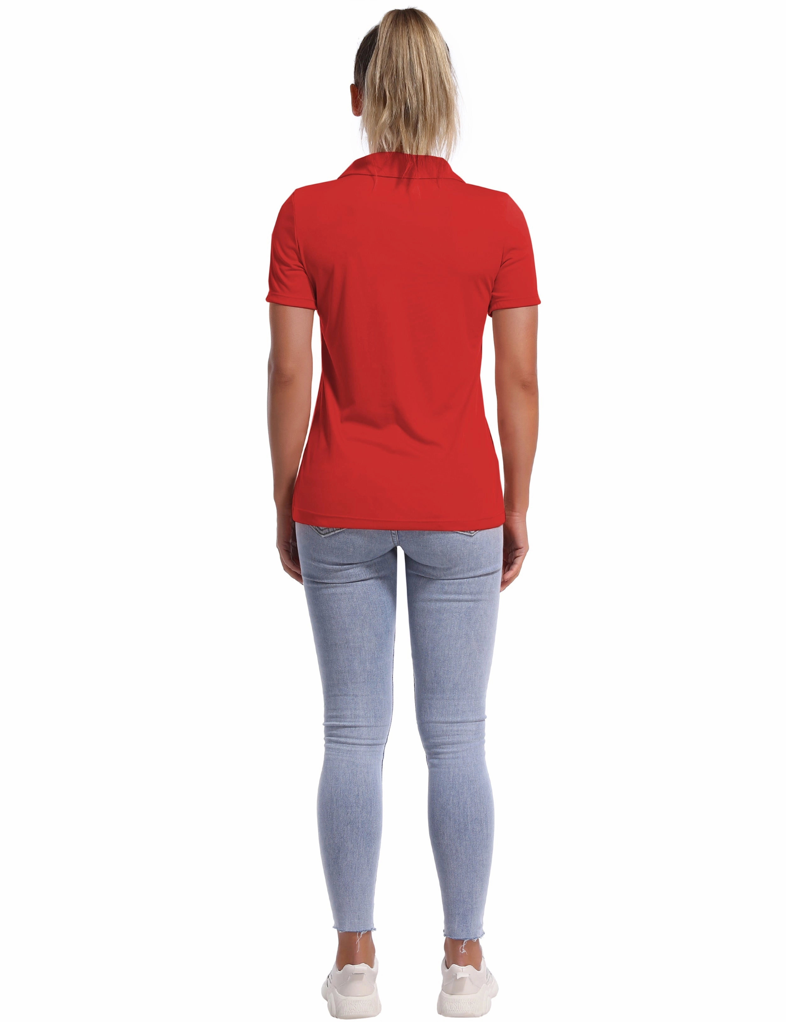 Short Sleeve Slim Fit Polo Shirt red_Running