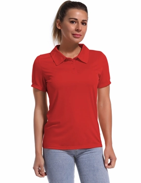 Short Sleeve Slim Fit Polo Shirt red_Running