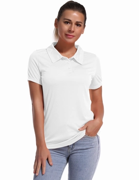Short Sleeve Slim Fit Polo Shirt white_Plus Size