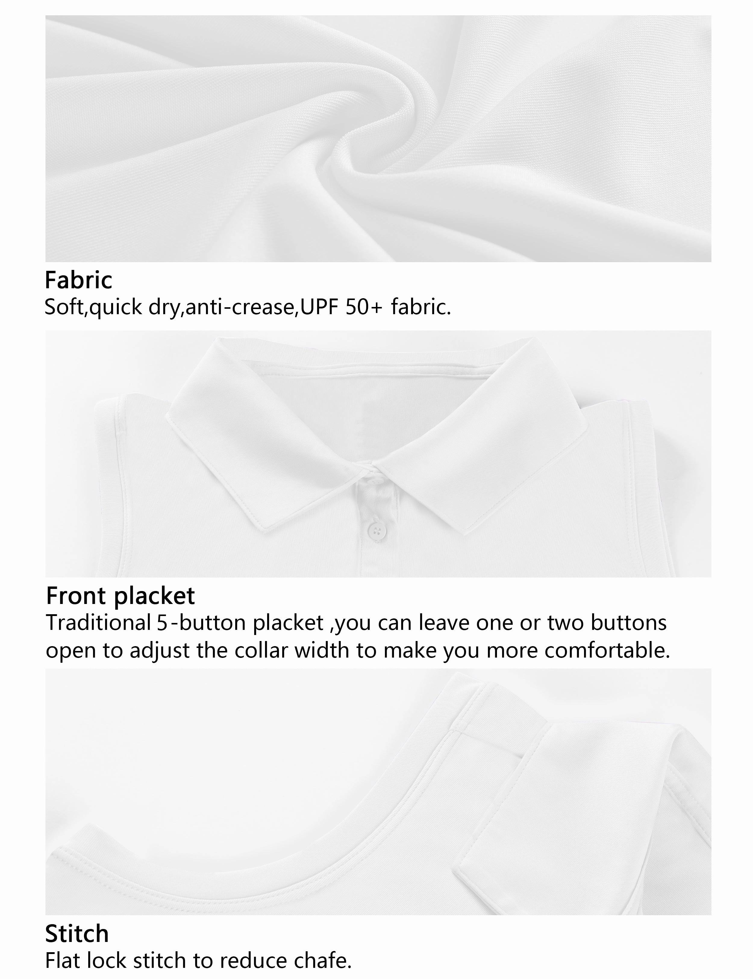 Sleeveless Slim Fit Polo Shirt white_Pilates