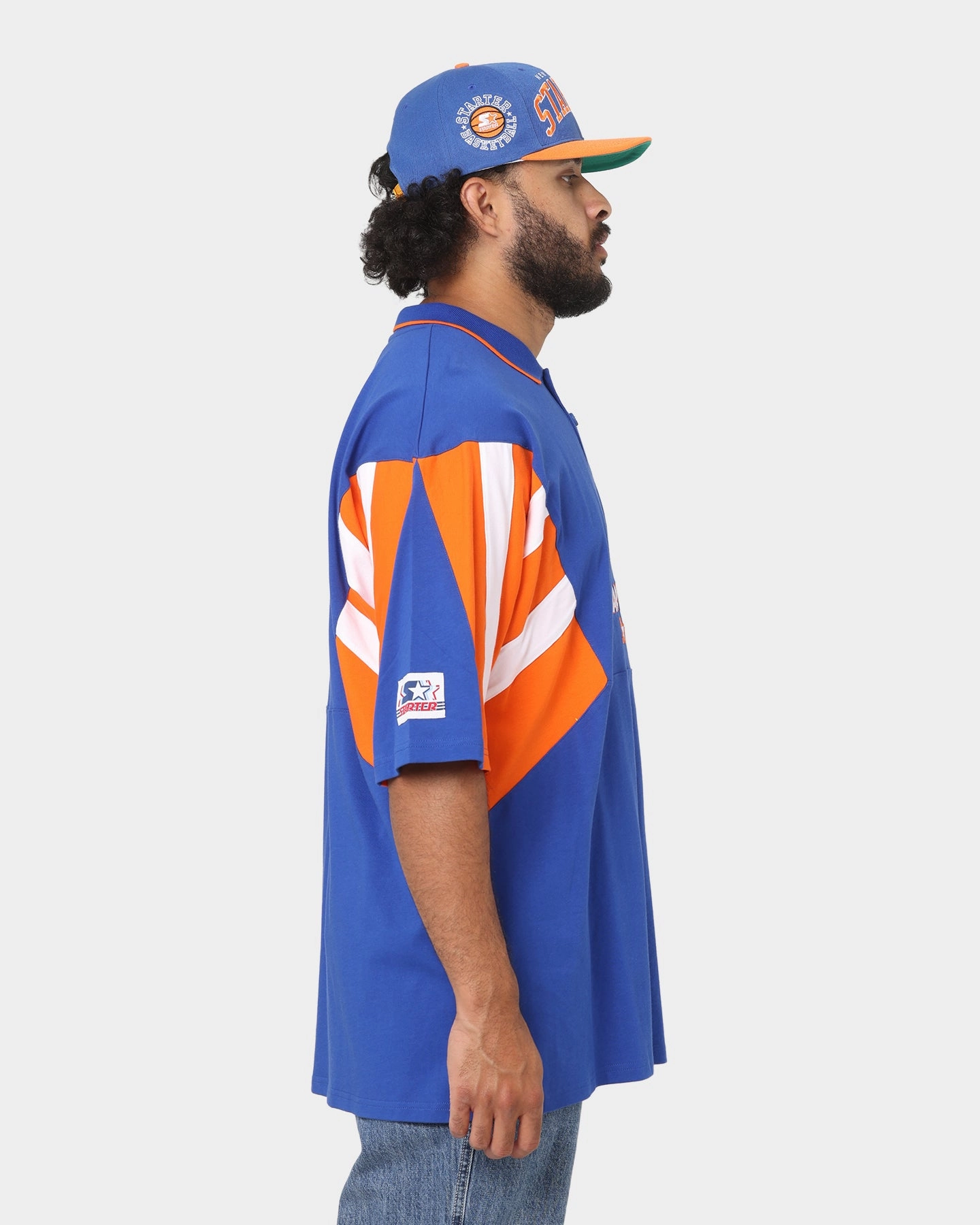 Starter Sideline Short Sleeve Polo Shirt Blue