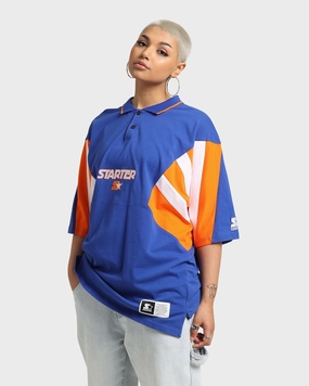 Starter Sideline Short Sleeve Polo Shirt Blue