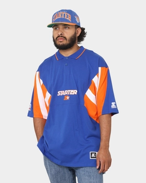 Starter Sideline Short Sleeve Polo Shirt Blue