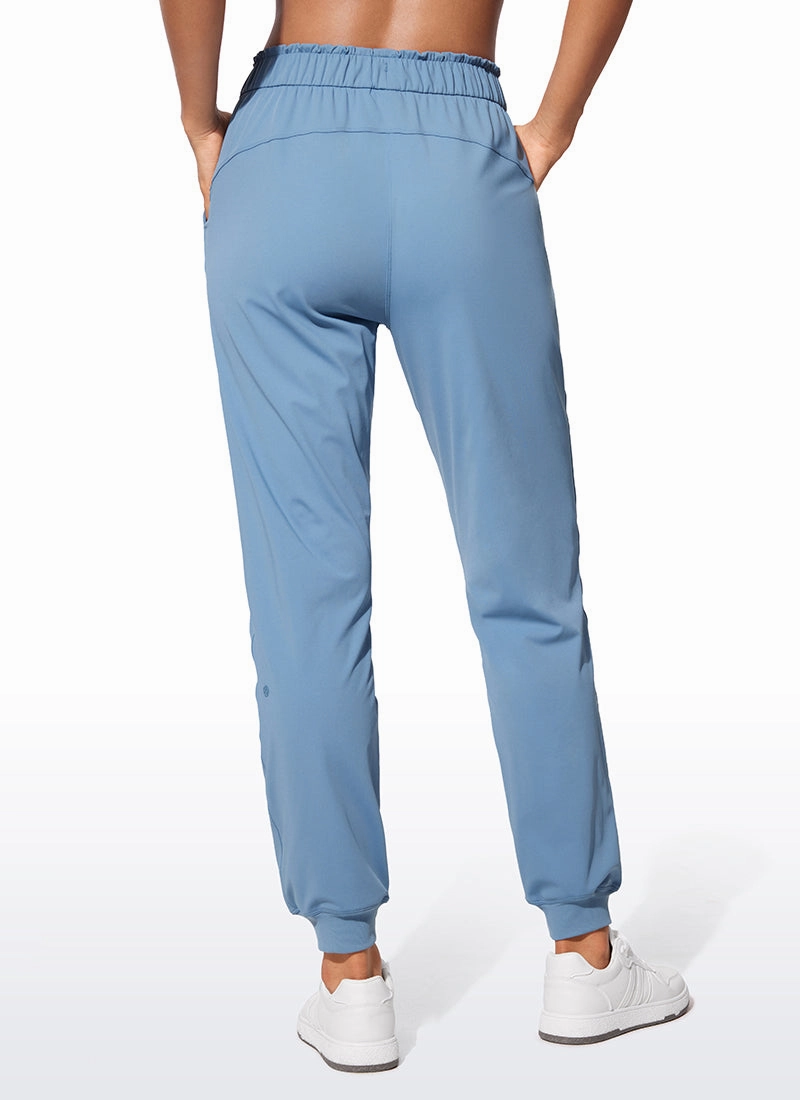 Stretch High Waisted Pockets Joggers 28"