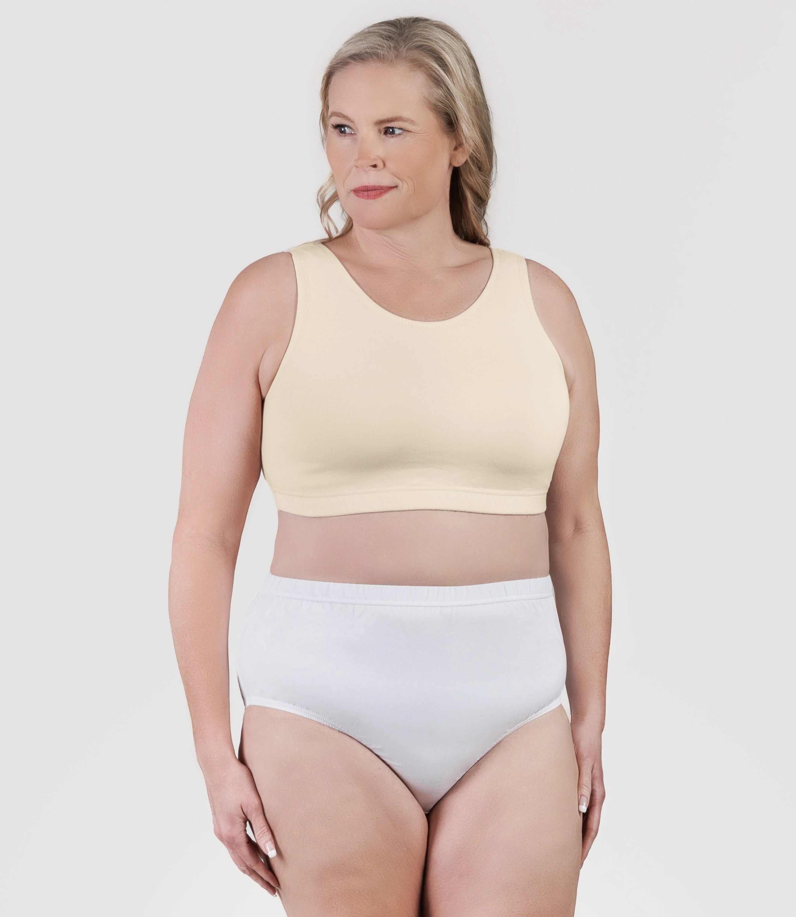 Stretch Naturals Scoop Neck Bra Top Classic Colors
