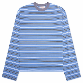 Striped Long Sleeve T-Shirt - Periwinkle