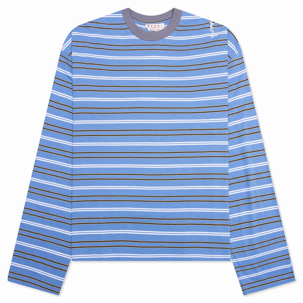 Striped Long Sleeve T-Shirt - Periwinkle