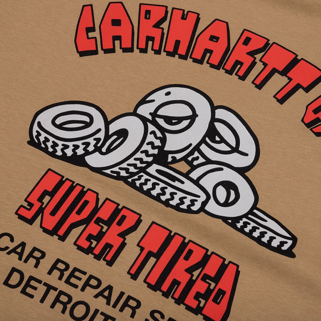 Super Tired S/S T-Shirt - Peanut