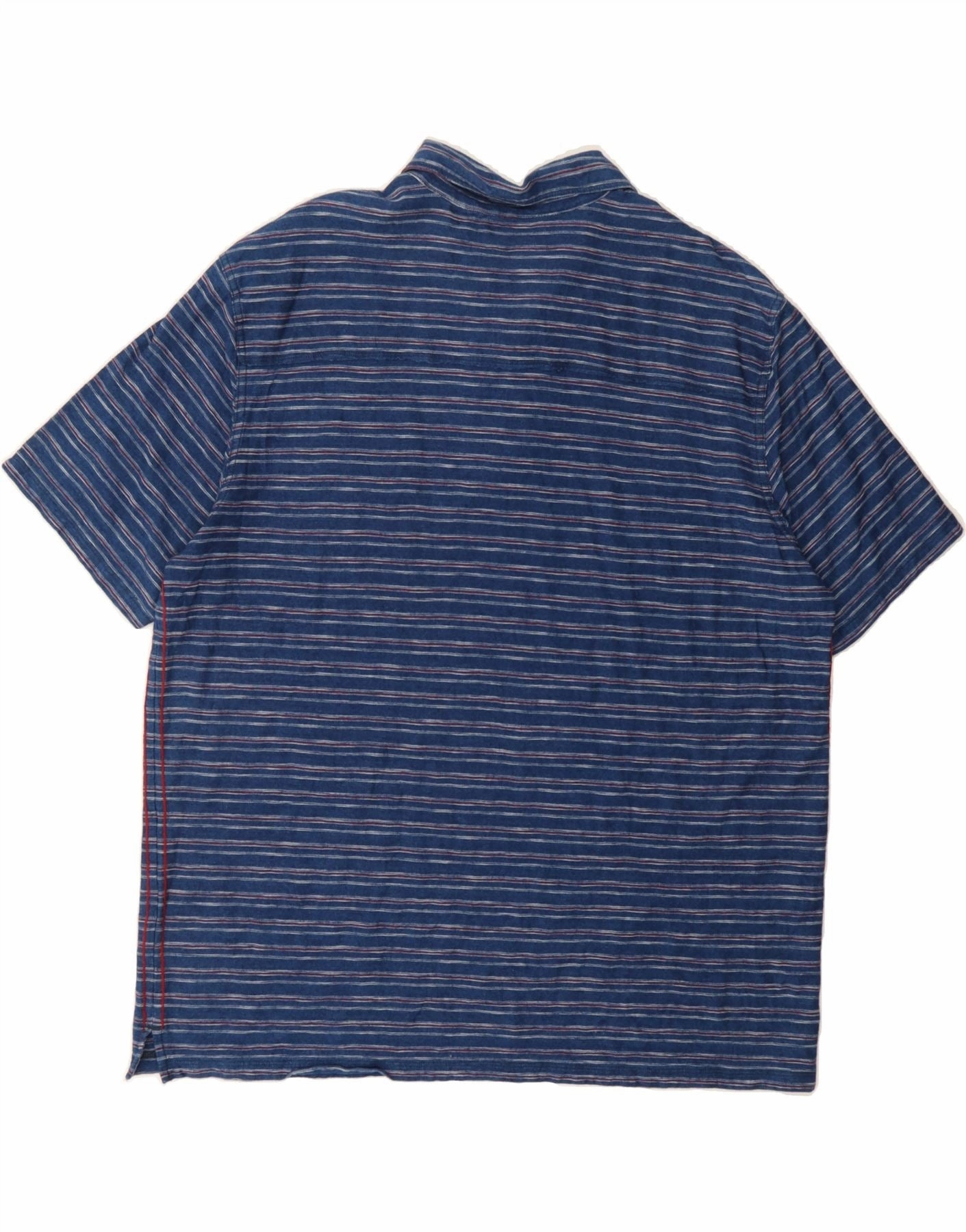 TOMMY BAHAMA Mens Polo Shirt 2XL Navy Blue Striped Cotton