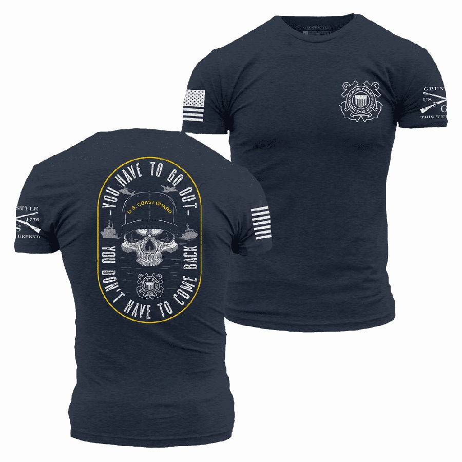 USCG - Guardians Of The Waves T-Shirt - Midnight Navy