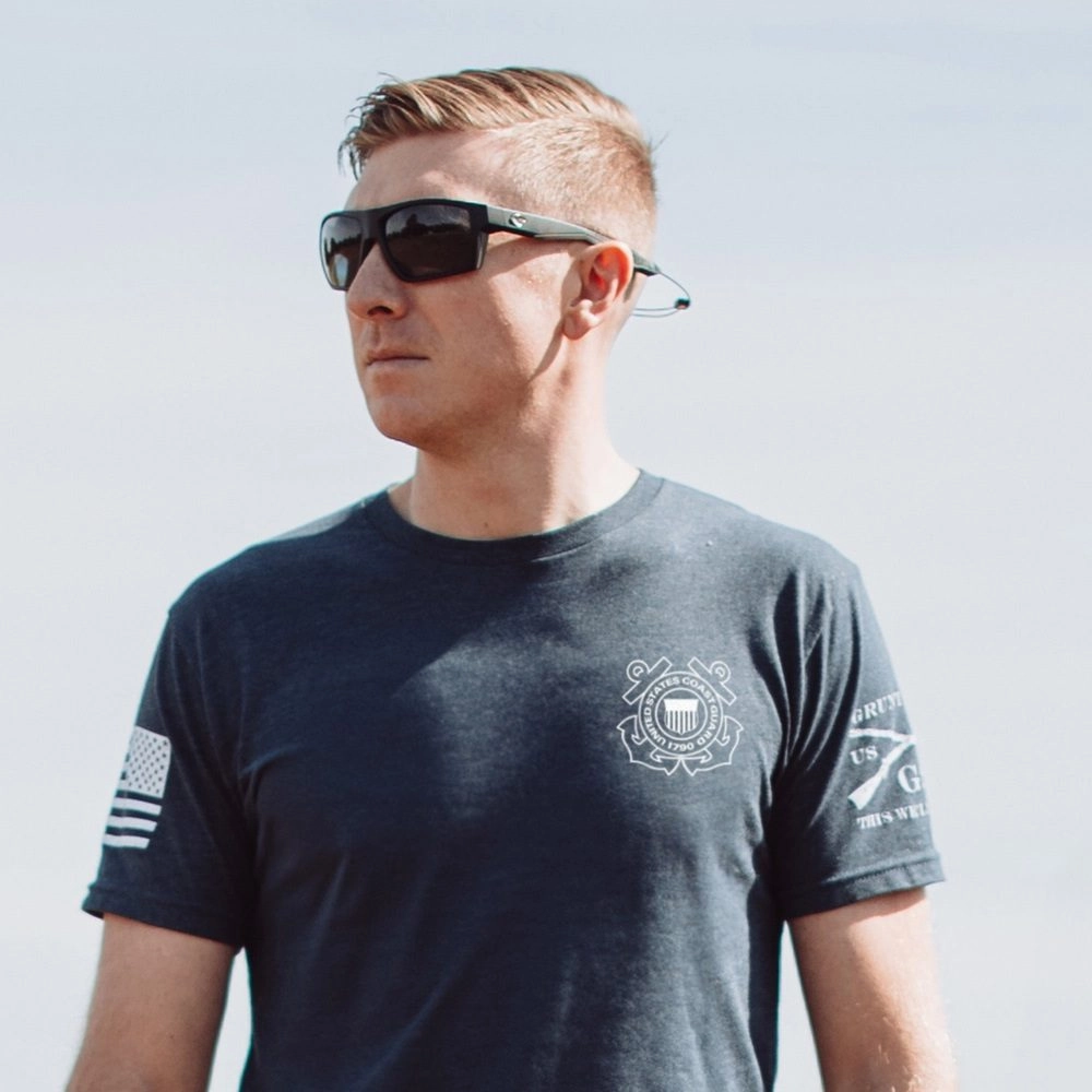 USCG - Guardians Of The Waves T-Shirt - Midnight Navy