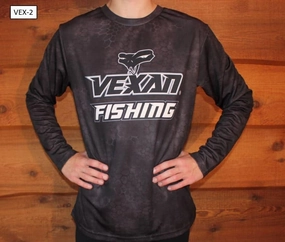 Vexan Fishing Long Sleeve T-Shirt Dark Brown Scales Camo Pattern