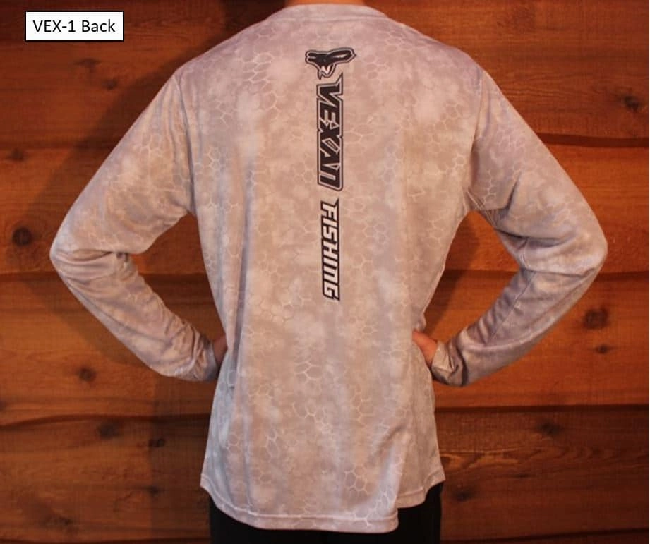 Vexan Fishing Long Sleeve T-Shirt Tan Scales Camo Pattern