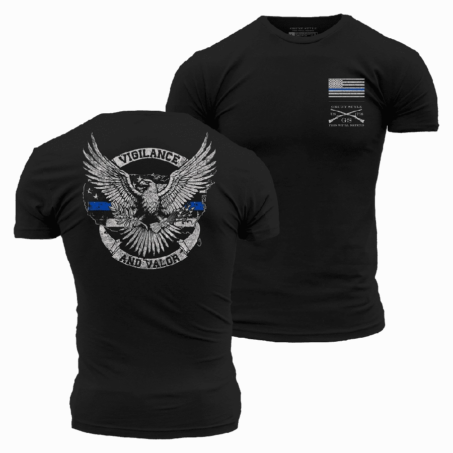 Vigilance and Valor T-Shirt - Black