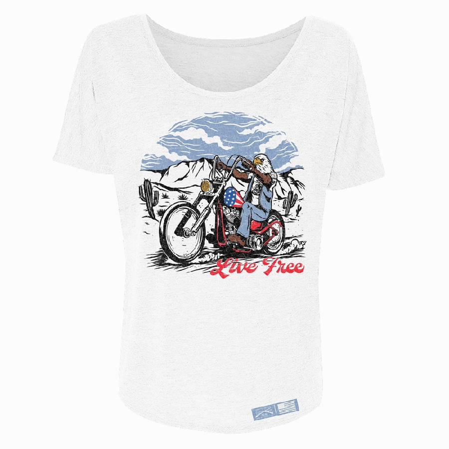 Women's Live Free Slouchy T-Shirt - White