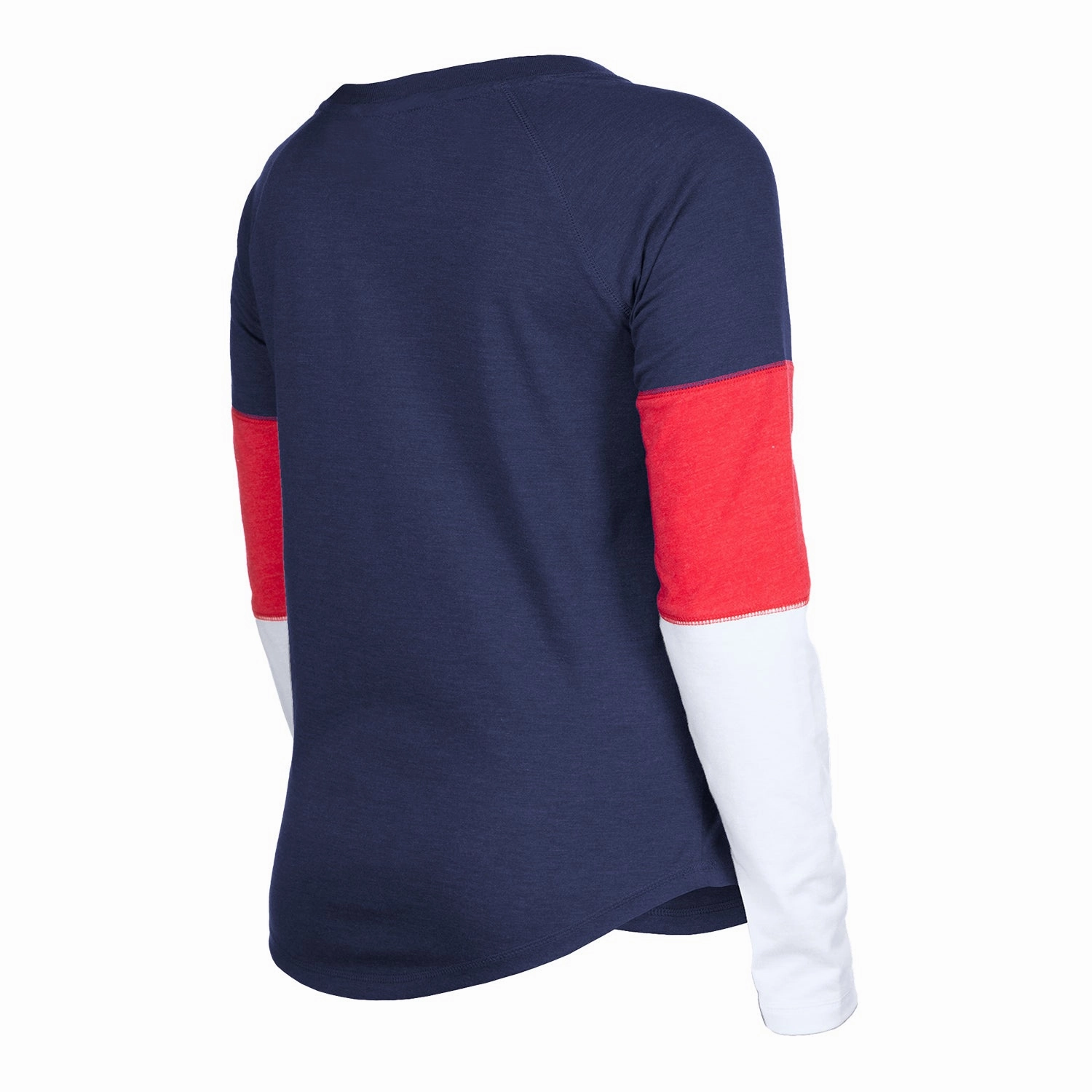 Women's New Era USMNT Colorblock Navy Long Sleeve Tee