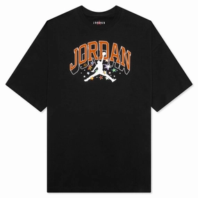 Women's Oversized Flight T-Shirt - Black/Orange/Grey