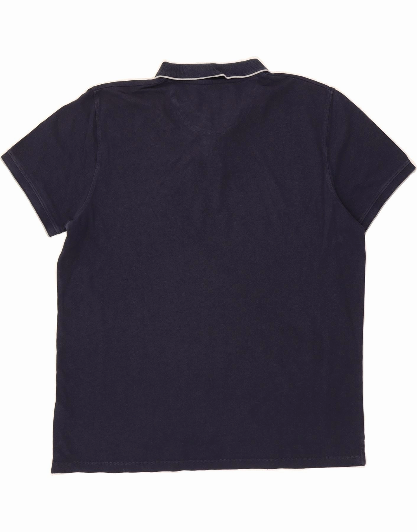 WRANGLER Mens Polo Shirt 2XL Navy Blue Cotton