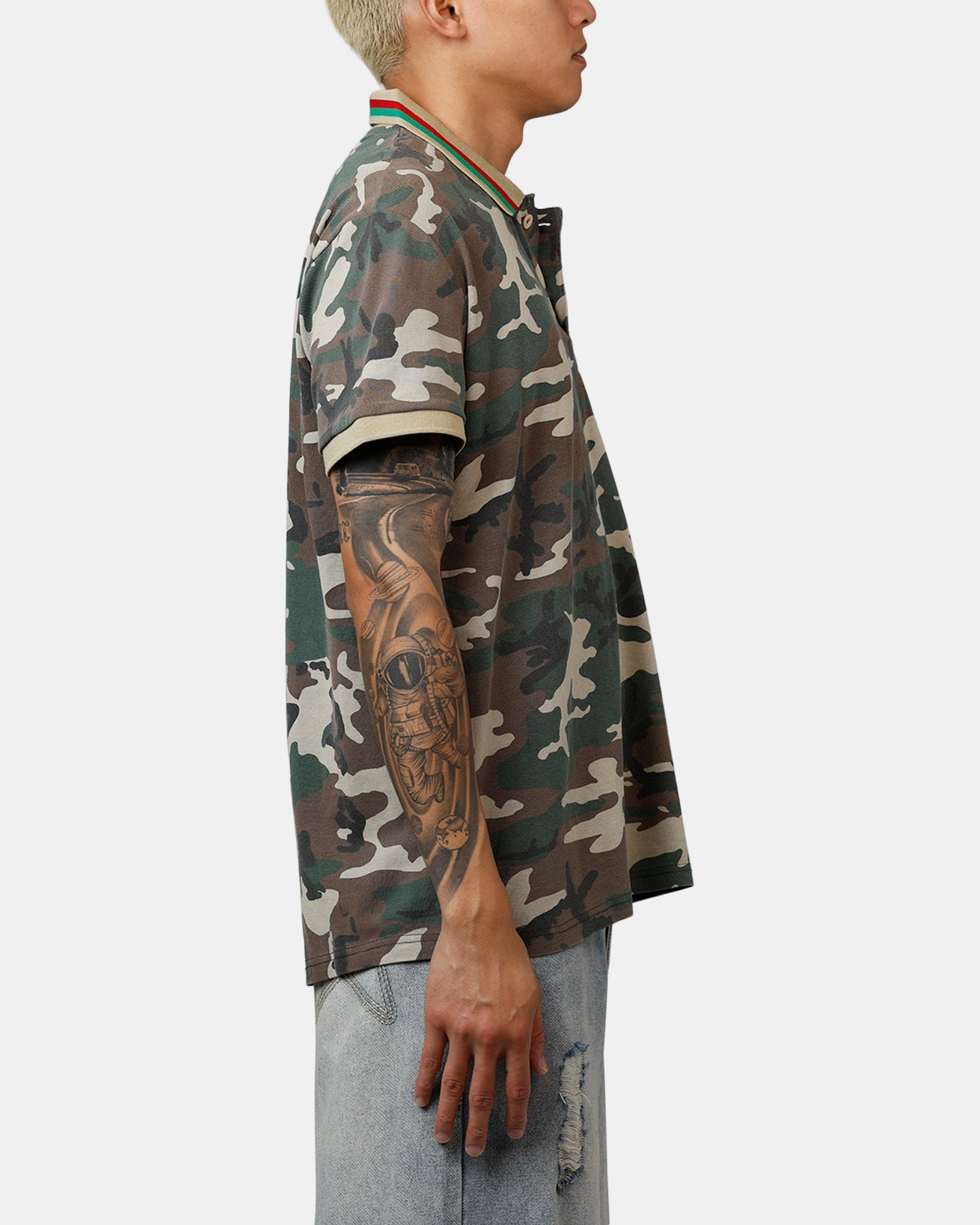 XXIII Printed Polo Shirt Washed Camo