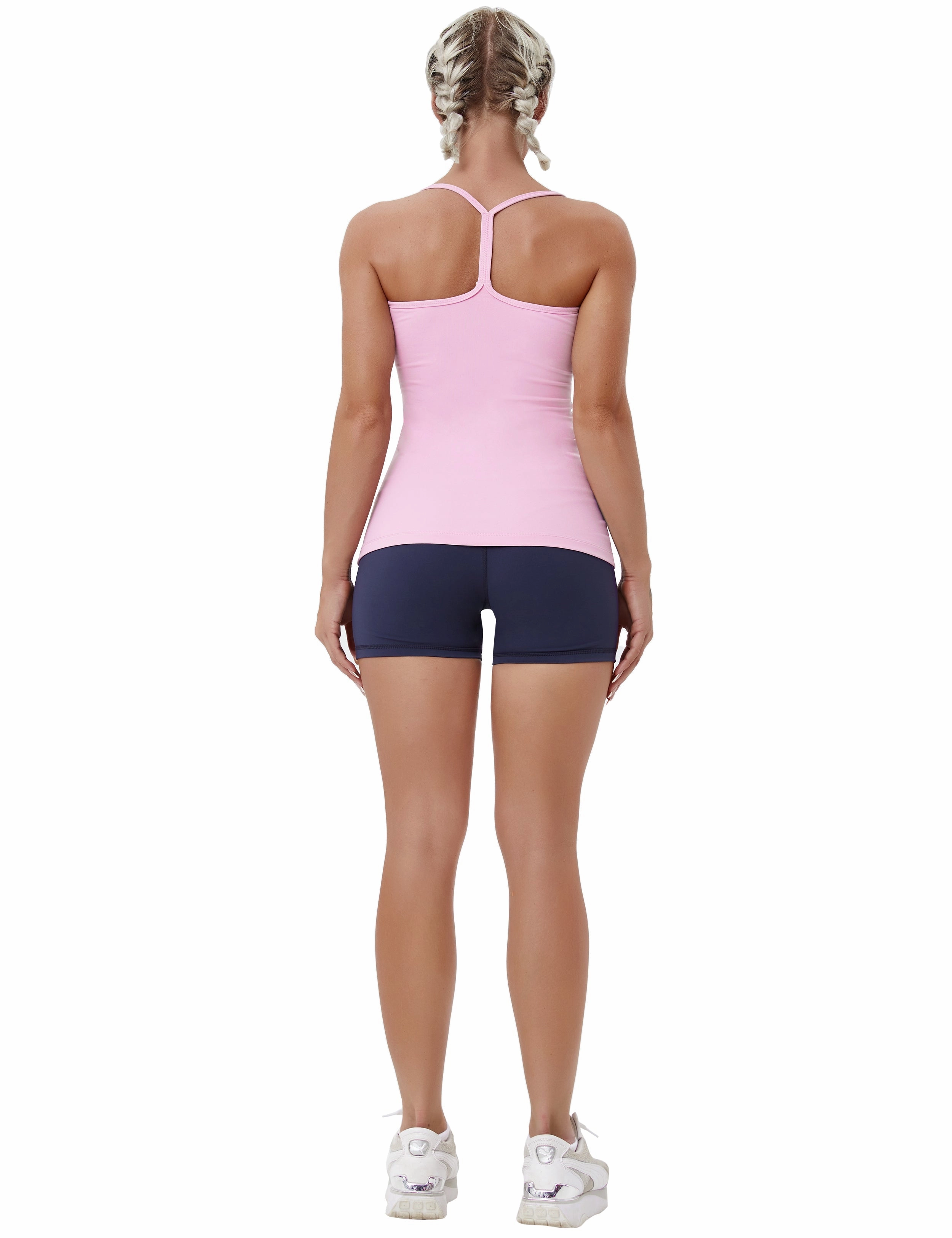 Y-back Spaghetti Strap Tank Tops lightpink_Golf