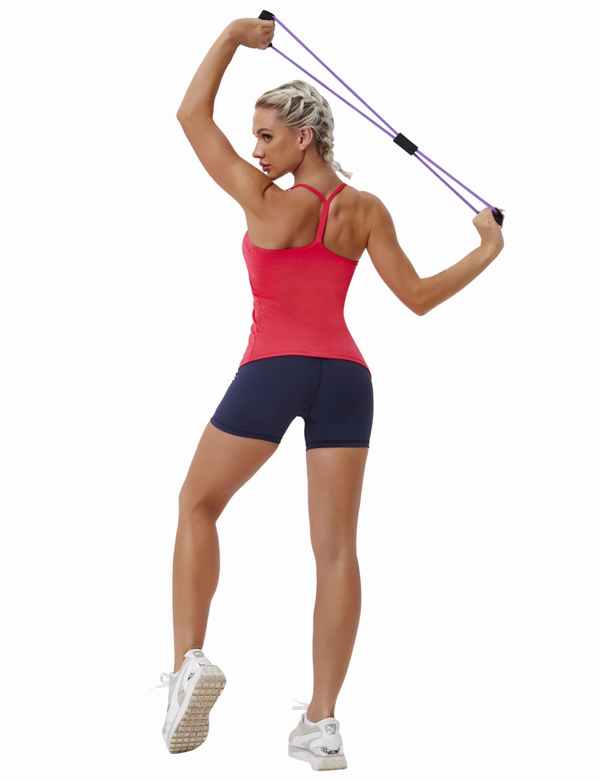Y-back Spaghetti Strap Tank Tops red_Golf