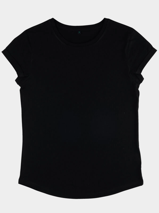 Yoga Studio Women's Organic Cotton Rolled Sleeve T-Shirt Top