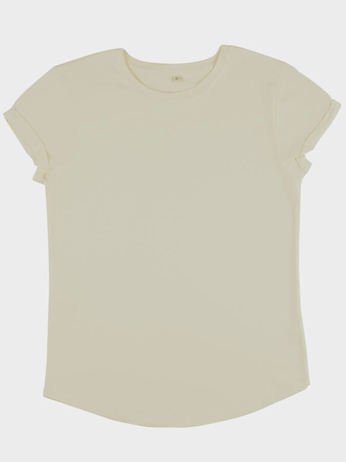 Yoga Studio Women's Organic Cotton Rolled Sleeve T-Shirt Top