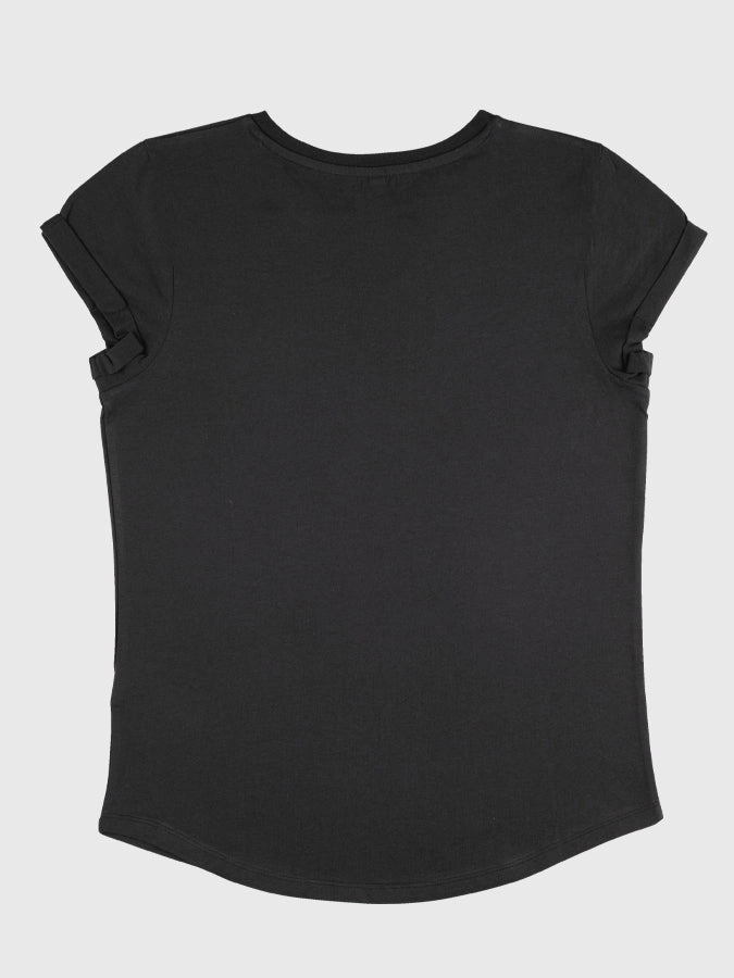 Yoga Studio Women's Organic Cotton Rolled Sleeve T-Shirt Top