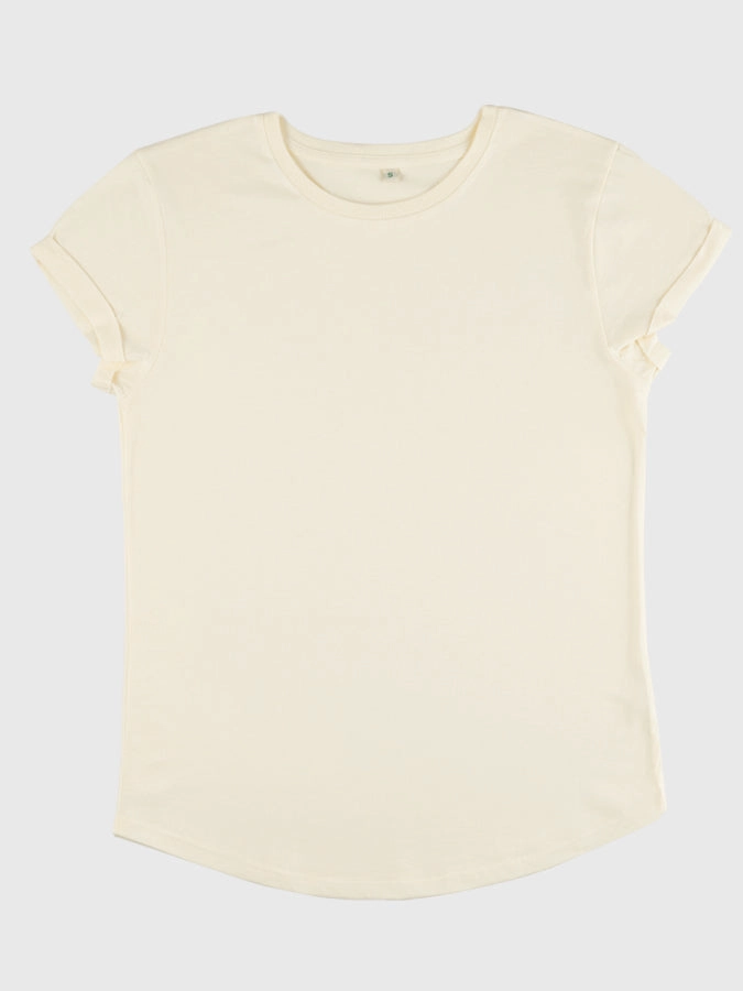 Yoga Studio Women's Organic Cotton Rolled Sleeve T-Shirt Top