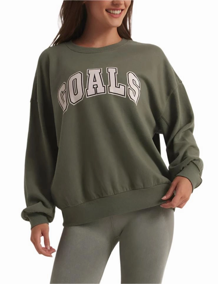 Z Supply Goals Oversized Cotton Sweatshirt