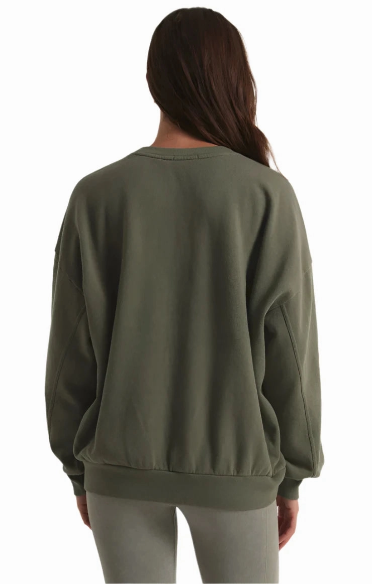 Z Supply Goals Oversized Cotton Sweatshirt