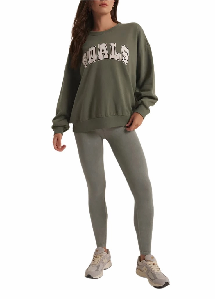 Z Supply Goals Oversized Cotton Sweatshirt